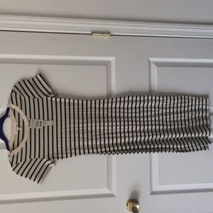 striped short sleeve t shirt dress tight